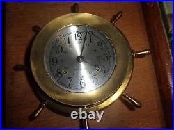 Seth Thomas 1008 ship wheel brass helmsman-W clock