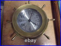 Seth Thomas 1008 ship wheel brass helmsman-W clock