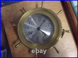 Seth Thomas 1008 ship wheel brass helmsman-W clock