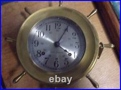 Seth Thomas 1008 ship wheel brass helmsman-W clock