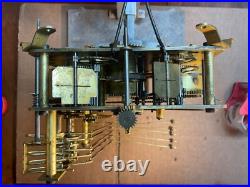 Seth Thomas 113 Chime Clock Movement for parts or restoration plus hands and key