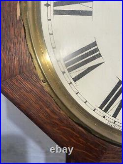 Seth Thomas 12 Antique Drop Octagon Wall Clock, 8 Day Movement'WORKS