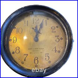 Seth Thomas 1941 WW2 US Navy mark 1 deck clock Bakelite With Back plate