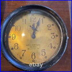 Seth Thomas 1941 WW2 US Navy mark 1 deck clock Bakelite With Back plate