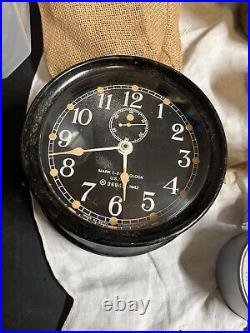 Seth Thomas 1942 Clock Vintage Navy Antique
