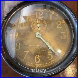 Seth Thomas 1942 WW2 1942 US Navy mark 1 deck clock Bakelite With Back plate