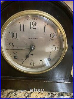 Seth Thomas #4 Mantel Clock Works Great and Chimes! Includes Key