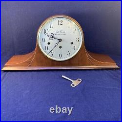 Seth Thomas 8 Day Keywound Westminster Chime Mahogany Mantel Clock Key Germany