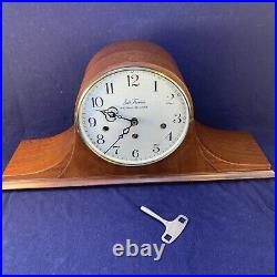 Seth Thomas 8 Day Keywound Westminster Chime Mahogany Mantel Clock Key Germany