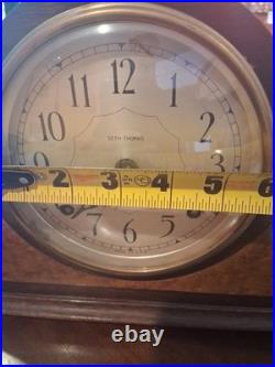Seth Thomas 8 Day Mantle Clock Mechanical Movement Works Serviced. Beautiful