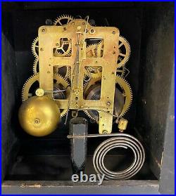 Seth Thomas 8-Day Shelf Clock in Mahogany Case with Brass Mounts