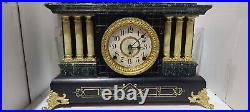 Seth Thomas Adamantine 8 Day Mantel Clock with Hourly Gong & Half Hour Bell
