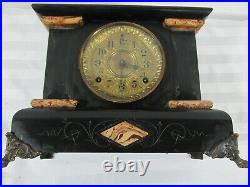 Seth Thomas Adamantine 8 Day Mantle Clock No102 Antique Parts Repair