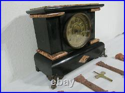 Seth Thomas Adamantine 8 Day Mantle Clock No102 Antique Parts Repair
