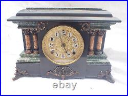 Seth Thomas Adamantine 8 Day Time And Strike Mantel Clock