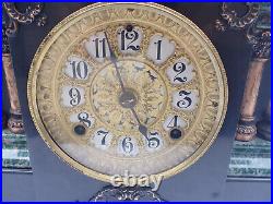 Seth Thomas Adamantine 8 Day Time And Strike Mantel Clock