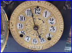 Seth Thomas Adamantine 8 Day Time And Strike Mantel Clock