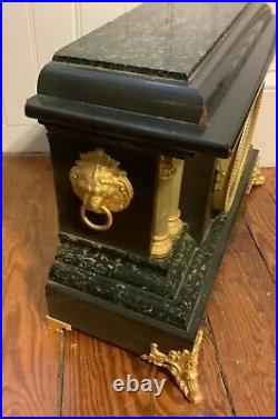 Seth Thomas Adamantine Mantel Clock withkey 1890-1905 Rare Antique WORKING