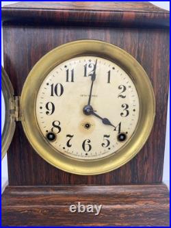 Seth Thomas Adamantine Mantle Clock 1900s With Key Antique Seth Thomas Adamantine Mantle Clock 1900s With Key Antique