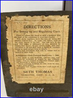 Seth Thomas Adamantine Mantle Clock 1900s With Key Antique