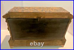 Seth Thomas Adamantine Mantle Clock 6-Pillar & Ornate Brass Accents Vintage