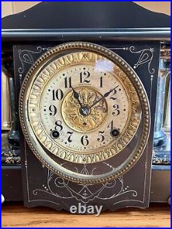 Seth Thomas Adamantine Mantle Clock Shasta Model 35 c1900 with Bob & Key 2/Restore