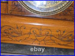 Seth Thomas Adamantine Wood CASE 4 MARBLE Column Mantle Clock BEAUTIFUL