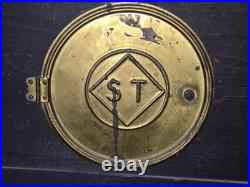 Seth Thomas Adamantine Wood CASE 4 MARBLE Column Mantle Clock BEAUTIFUL