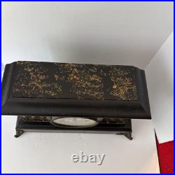 Seth Thomas Antique Adamantine 6-Pillar Mantle Clock with Lions Heads 1901 Era