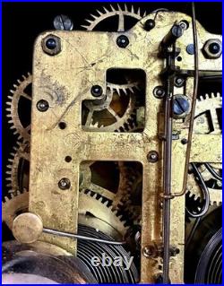 Seth Thomas Antique Adamantine CLAY Mantle Clock 1914 half hour chime Works well