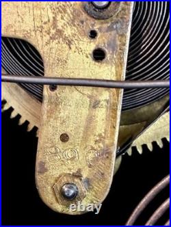 Seth Thomas Antique Adamantine CLAY Mantle Clock 1914 half hour chime Works well