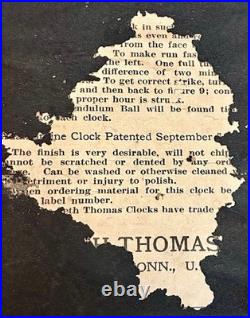 Seth Thomas Antique Adamantine CLAY Mantle Clock 1914 half hour chime Works well