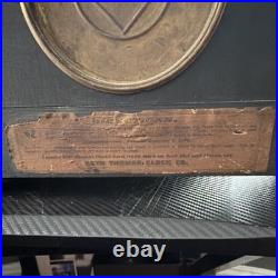 Seth Thomas Antique Black Brass Mantel Clock Mechanical Movement Pendulum