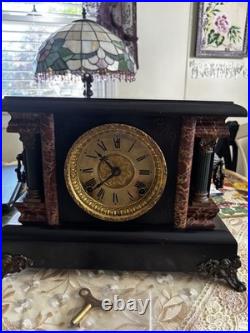 Seth Thomas Antique Clock Mantle Shelf Victorian Adamantine