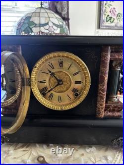 Seth Thomas Antique Clock Mantle Shelf Victorian Adamantine