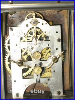Seth Thomas Antique Joker Carriage Clock Nickel Plate Brass WithAlarm Needs TLC
