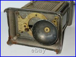 Seth Thomas Antique Joker Carriage Clock Nickel Plate Brass WithAlarm Needs TLC