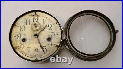 Seth Thomas Antique Maritime Ships Porthole Clock with Silver Trim