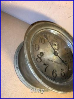 Seth Thomas Antique Metal Maritime Ships Clock Made in USA (Read Description)