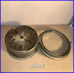 Seth Thomas Antique Metal Maritime Ships Clock Made in USA (Read Description)
