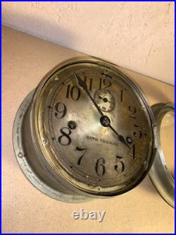 Seth Thomas Antique Metal Maritime Ships Clock Made in USA (Read Description)