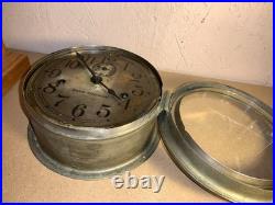 Seth Thomas Antique Metal Maritime Ships Clock Made in USA (Read Description)