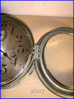 Seth Thomas Antique Metal Maritime Ships Clock Made in USA (Read Description)