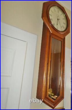 Seth Thomas Antique Regulator No. 18. Solid Oak Wood Wall Regulator Clock