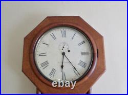 Seth Thomas Antique Regulator No. 18. Solid Oak Wood Wall Regulator Clock