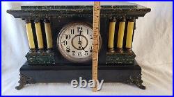 Seth Thomas Antique Victorian Gothic 1887 Adamantine Mantle or Table Desk Clock
