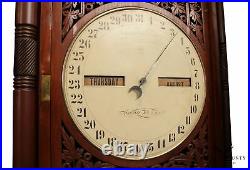 Seth Thomas Antique Victorian Walnut # 11 Office Calendar Clock