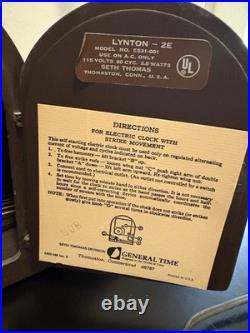 Seth Thomas Antique Wood Mantle Chime Clock