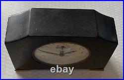 Seth Thomas Art Deco Black Bakelite Wind Up Alarm Desk Clock TESTED WORKS 4.5
