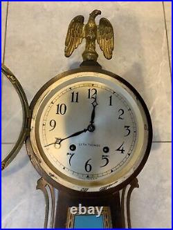 Seth Thomas Banjo George Washington Wall Clock Mt Vernon-DELAWARE org Box Non wk